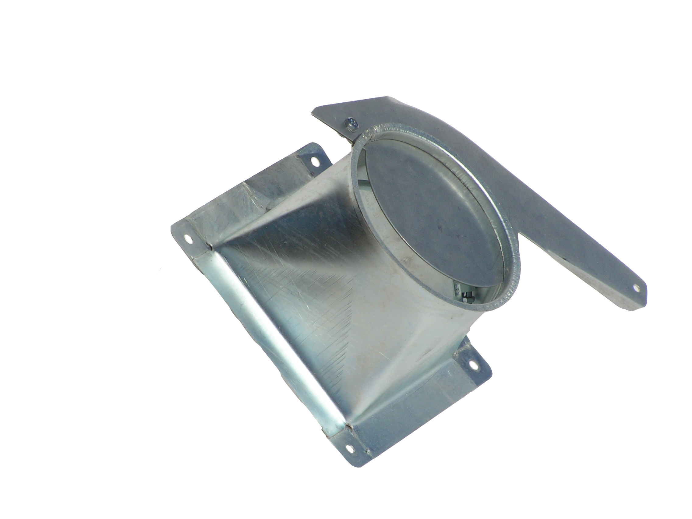 Auslauf gerade ø150mm f.B. l=0,2m mit Schieber verzinkt