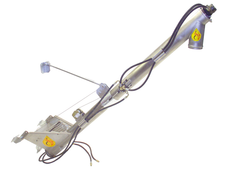 Overloading auger 150mm l=3.5m stainless steel design (V2A)