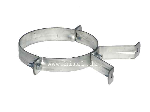 Befestigungsschelle Ø150mm verzinkt für Wandbefestigung mit Fuß