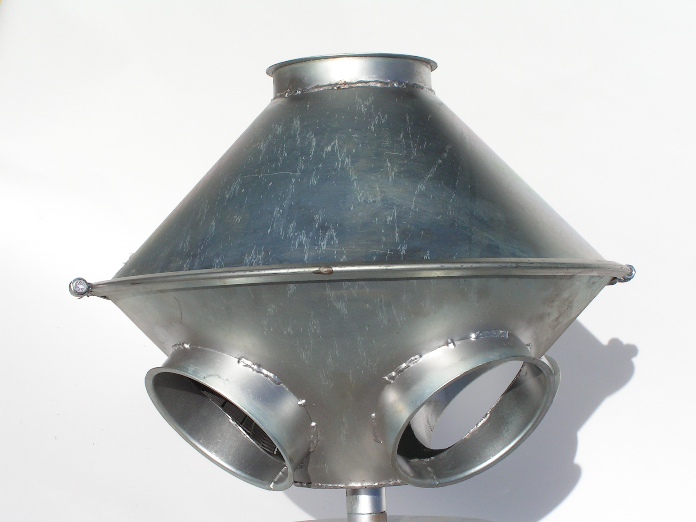 Drehrohrverteiler 4-fach Ø150mm f.B. 45° verzinkt fernbedienbar