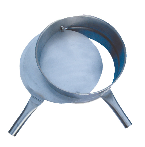 Glissière de sortie ø350mm en Acier inoxydable avec collier de serrage