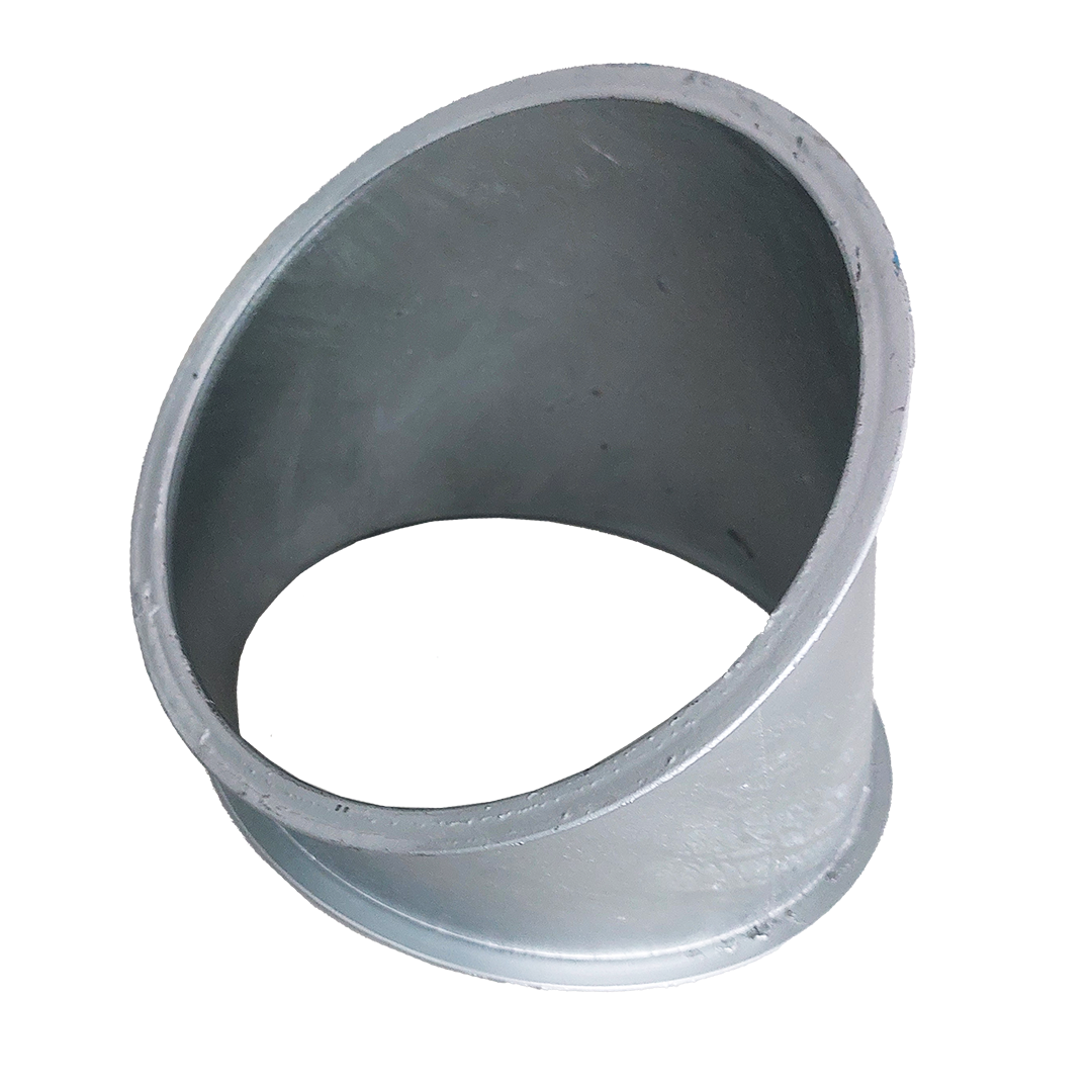 Cot 45 ° Ø150mm m.f. R=225mm zincat